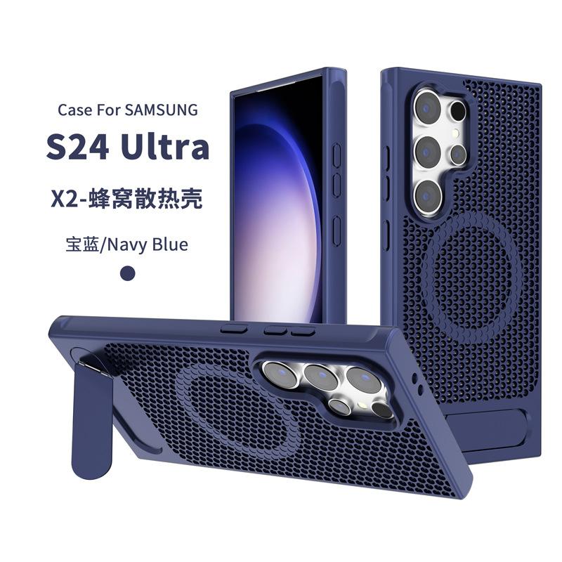 Применимо к Samsung s25 косой флип-подставка чехол для мобильного телефона сотовый дышащий чехол с рассеиванием тепла s24plus магнитный чехол для мобильного телефона