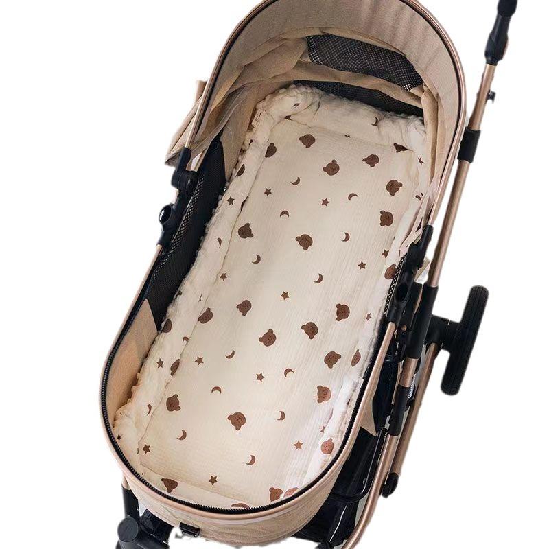 Soft Comfortable Baby Stroller Pad Newborn Thick Bean Fleece Cotton Cushion Wholesale Ready Stock