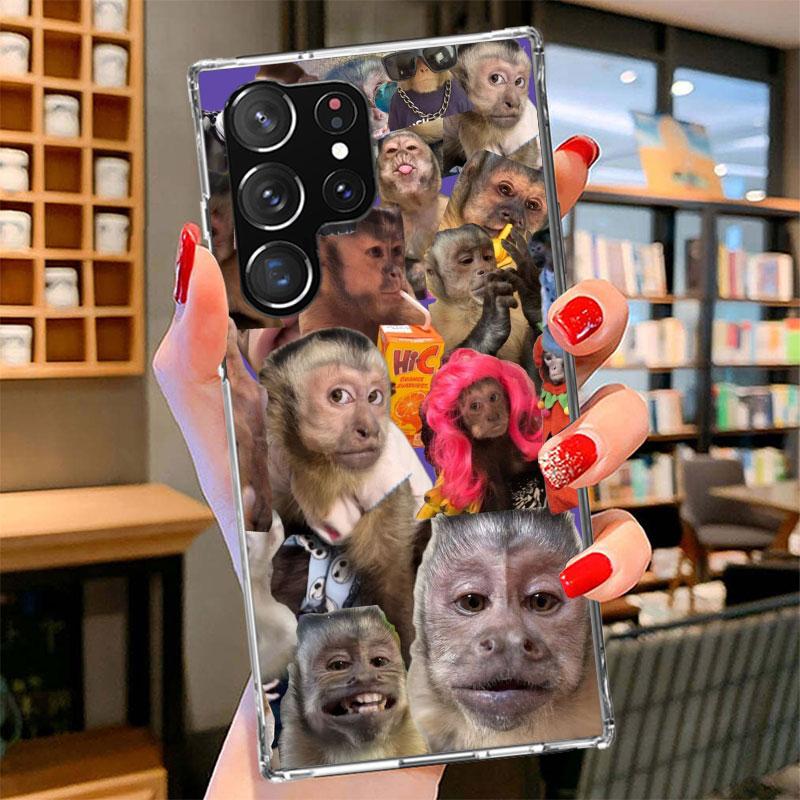 Monkey Memes Phone Case For Samsung Galaxy S26 S25 Edge S24 Ultra S23 S22 Plus S21 S20 FE Soft Fundas Shell Galaxy S25 S24 S23 S