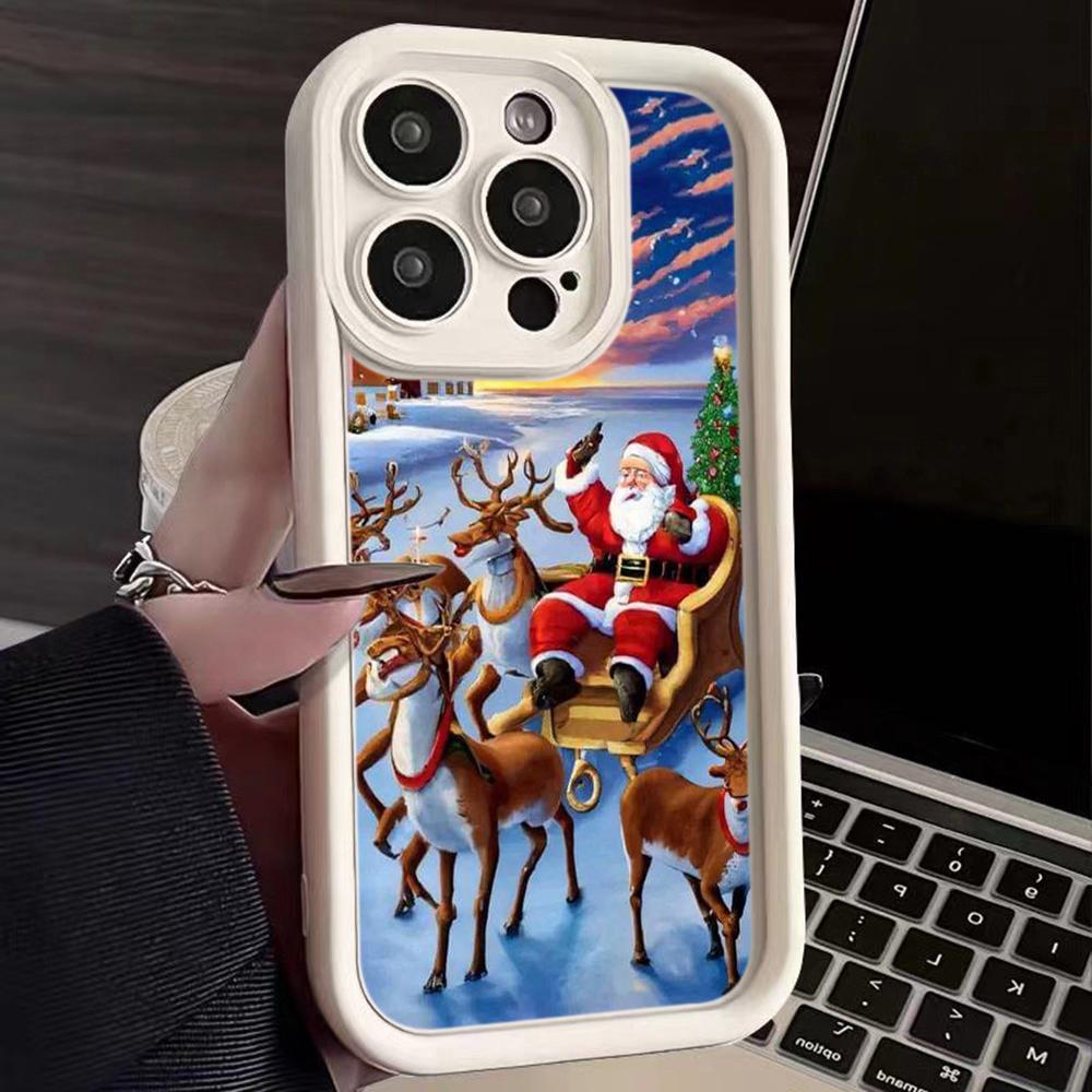 Чехлы для телефонов Ae111 с рождественским дизайном для Xiaomi 14T 12 11 Lite 5G NE Redmi 13C 14C 9C 9a A3 Note 12 Pro 10 11s Angel Eye Ladder Защитный чехол