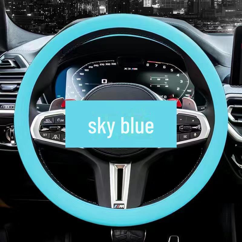 Силиконовый чехол на руль для мужчин и женщин — летняя мода, впитывающий пот, нескользящий, универсальный, подходит для любого сезона, тонкий и мягкий.