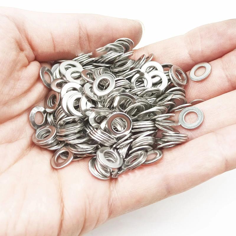 304 Stainless Steel Flat Washers Assortment - M2 to M12 Metric Size Range, 200/910PCS Hardware Fasteners Kit for DIY Repair