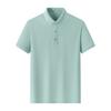 Cool Ice Silk: Popular Summer Color blocked Collar Men's Short sleeved Polo Shirt