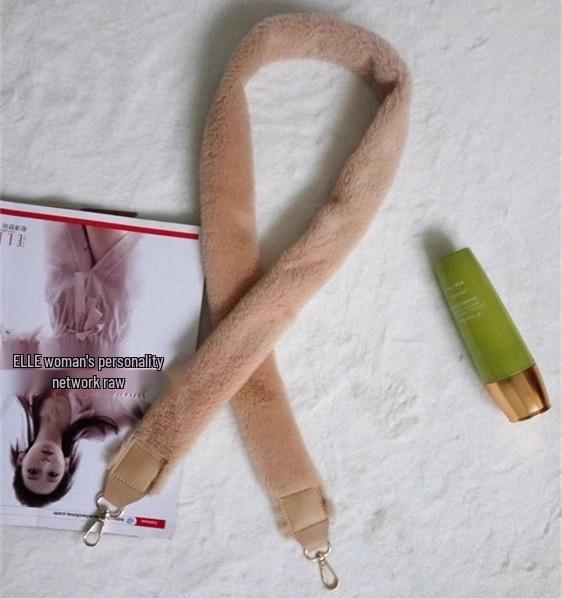 Женский плюшевый широкий меховой плечевой ремень для сумок - Универсальная замена для сумок через плечо и на одно плечо