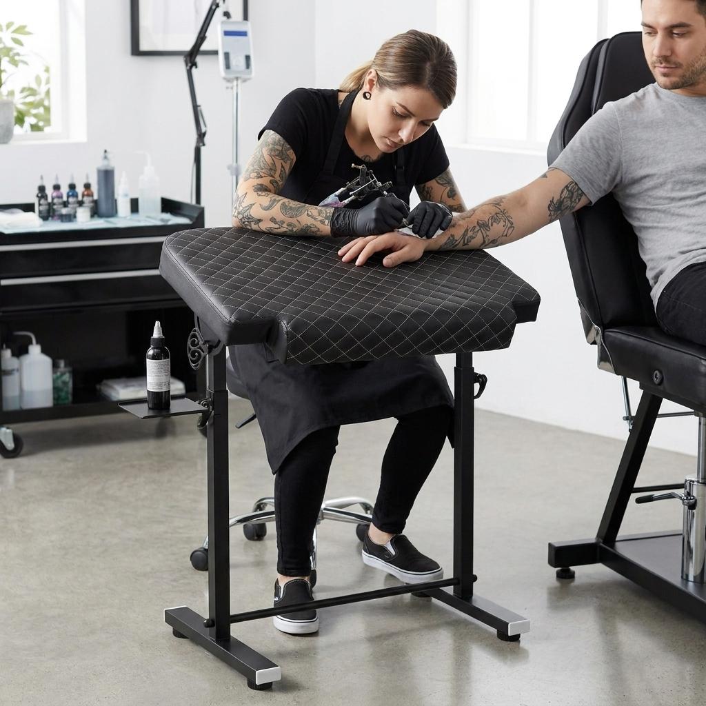 Armrest with Base for Tattoo Cosmetic Spa Arm Rest Support