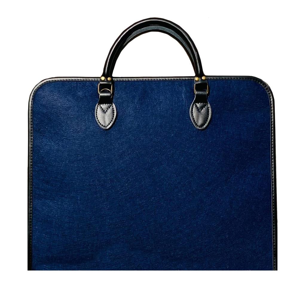 NULO Felt A3 Drawing Blue Case/portfolio Case/lesson Bag/score Case/designer/architect/interior Coordinator/indigo