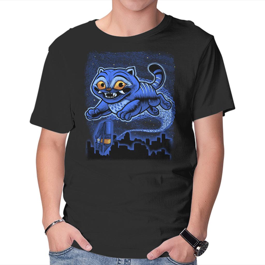Unisex Crew Neck T-Shirt Sky Puff Tiger Graphic Short Sleeve Casual Tee