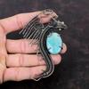 Amazonite Pendant Copper Wire Wrapped Pendant Dragon Gemstone Pendant Wire Wrap Jewelry Handmade Pendant Dainty Copper Jewelry Gift For Him