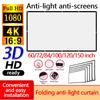 Проекционный экран для дома и офиса 60 72 84 100 120 150 дюймов 16:9 Простых KTV Дисплей Экран Домашние Спальные Украшения