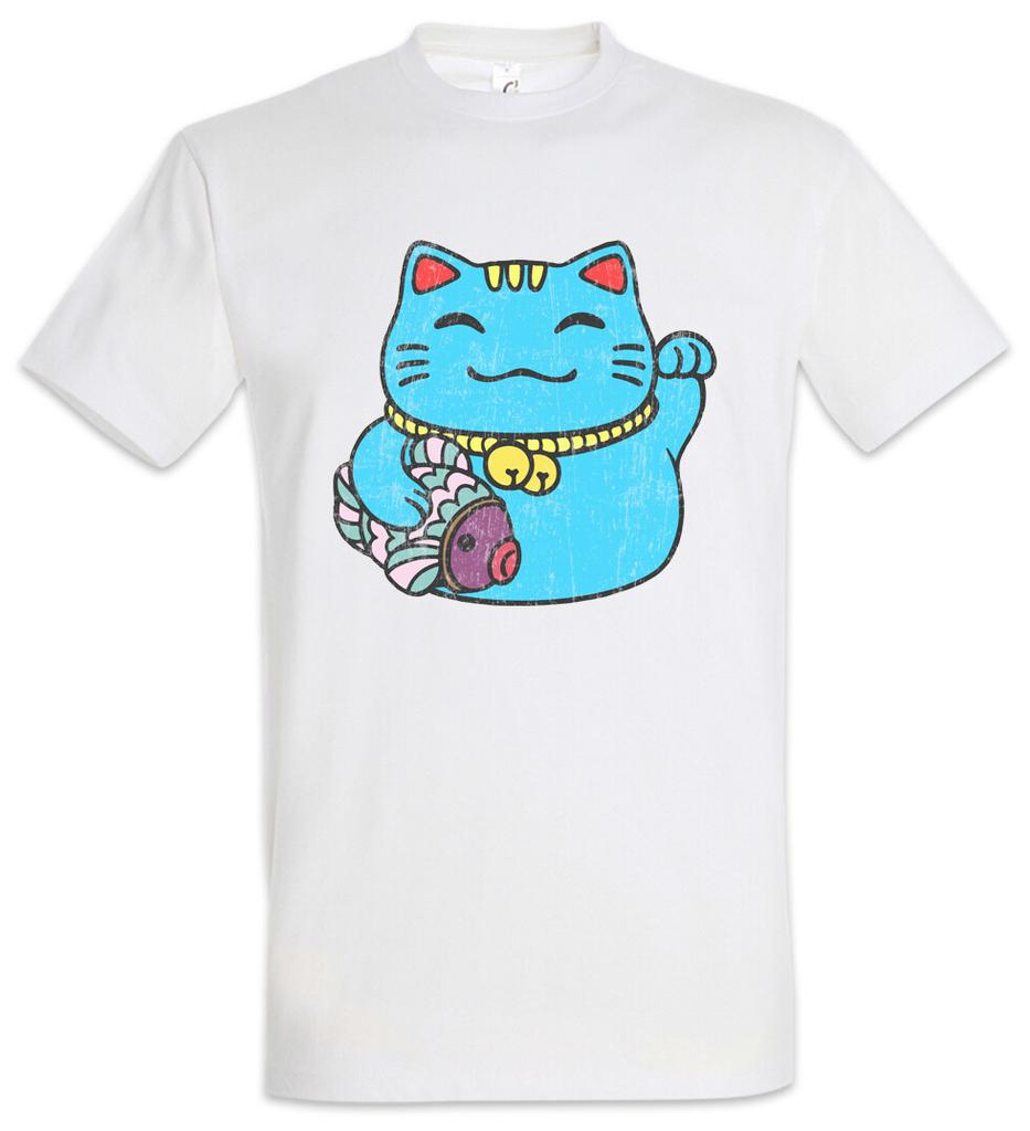 Футболка Maneki Neko III Мужская Женская Топ Maneki-neko Manekineko Кошка Кошки Любовь Зависимый Зависимость