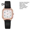 Women Quartz Watch Square Dial Faux Leather Strap Ladies Casual Business Formal Dress Wristwatch Fashion Jewelry Accessory Birthday Gift