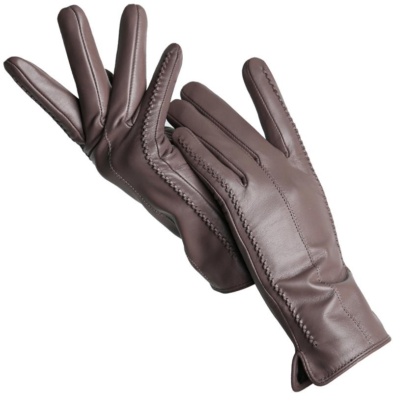 Fashion Women's Gloves Color Sheepskin Winter Warm Thin Touch Screen Gloves High Quality