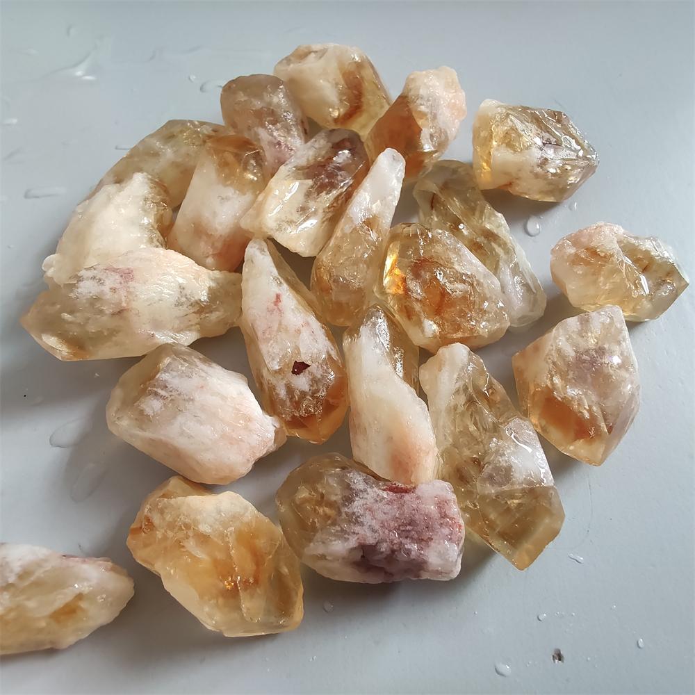 Натуральный цитрин Зубной камень Необработанный одиночный камень Кристалл Чакра Исцеляющий драгоценный камень Рейки Медитация Йога Энергетический камень Минеральный образец