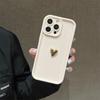 Золотой Чехол-Сердечко для Apple iPhone 13ProMax/14/15/16e/17