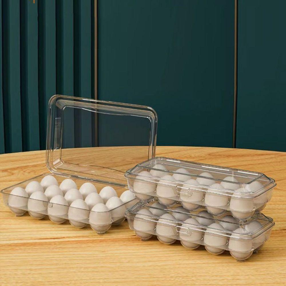 10/15 Grids Egg Box Anti-fall Egg Storage Box Portable Eggs Case