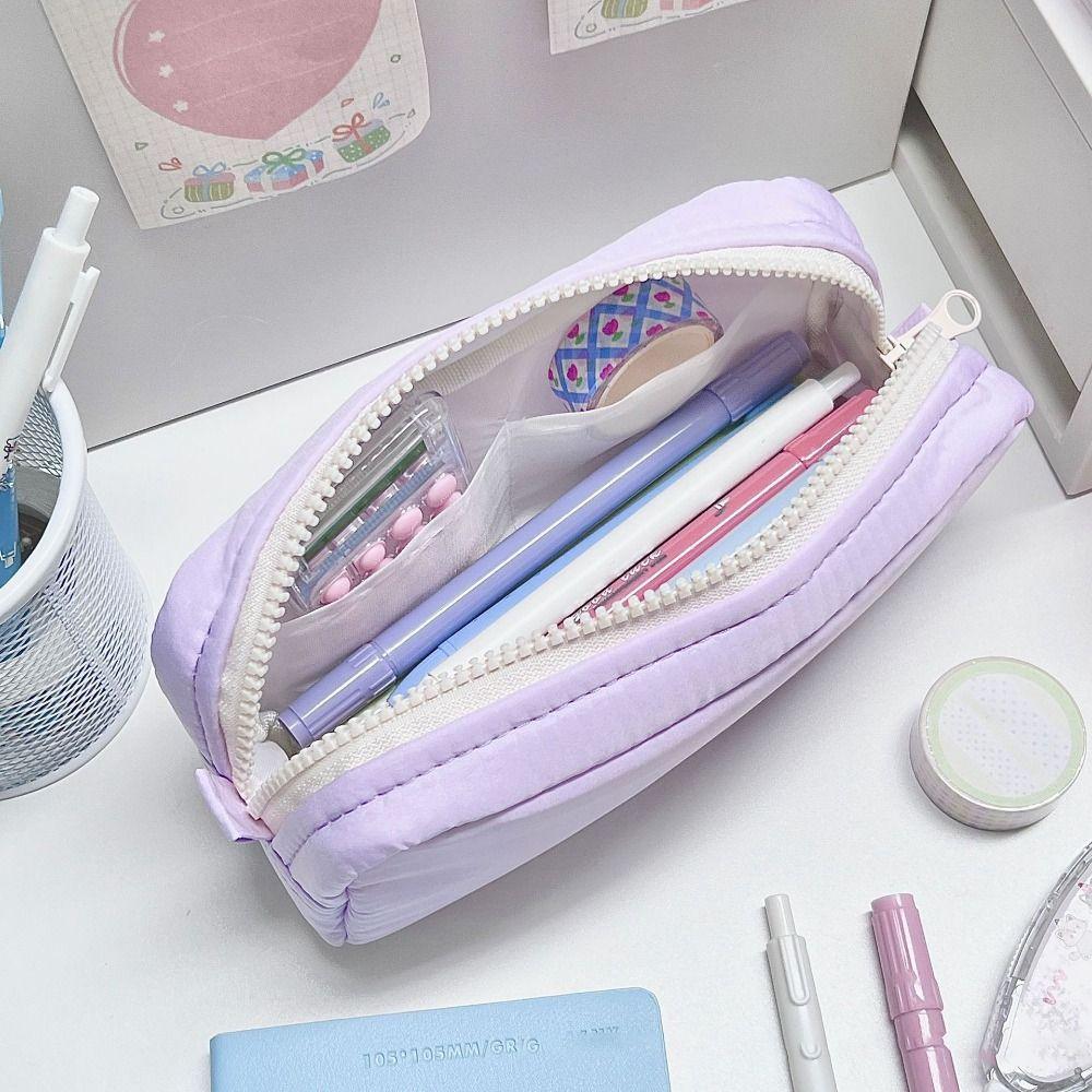Large Capacity Pen Bag Zipper Design Stationery Bag High Quality Pencil Case School Office