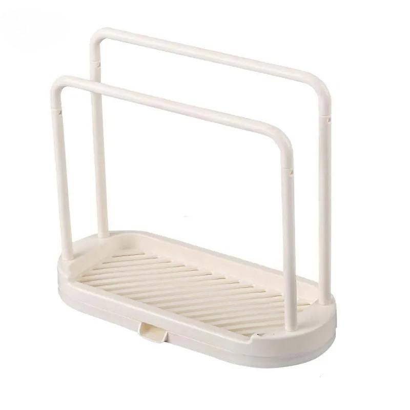 Kitchen Cloth Drain Rack Foldable Sink Rack White Steel Multifunctional Sponge Dish Countertop Organizer Storage Kitchen Tool