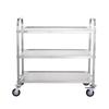 VEVOR Kitchen Utility Cart, 3 Tiers, Wire Rolling Cart with 450LBS Capacity, Steel Service Cart on Wheels
