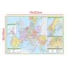 Europe Railway Network Map Poster - Detailed Continental Train Routes Wall Art Decor for Home Office, Educational Geography Map Paper Print