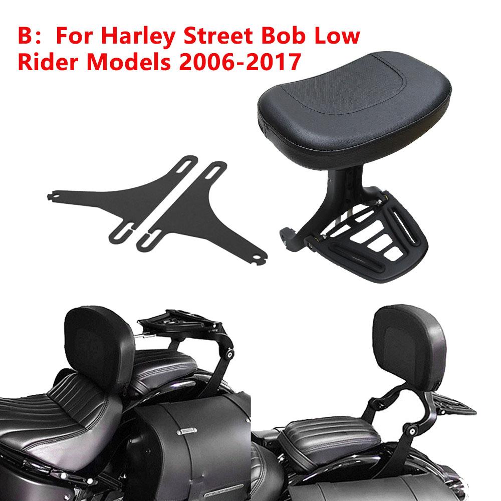 FOR HARLEY Touring Street Glide Softail Fatboy Sportster XL Motorcycle Adjustable Multi-Purpose Driver Passenger Backrest Black