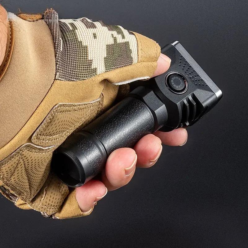 Мощный фонарик 6 светодиодов, высокомощный фонарь, USB-перезаряжаемый фонарик, 4 режима, аварийная лампа для кемпинга