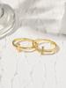 Cross diamond ring 2pcs s exquisite luxury women gold color Crystal zircon