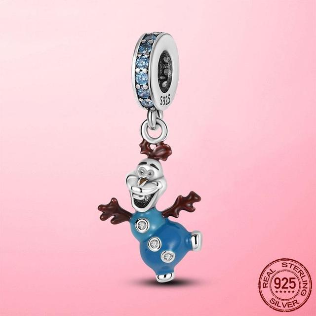 Character Charms 925 Sterling Silver Snowman Dragon Elephant Prince Fox Pendant Beads Fit Fashion Charms Original DIY Jewellery