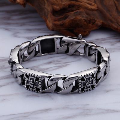Мужской браслет с черепом Однотонный мужской браслет