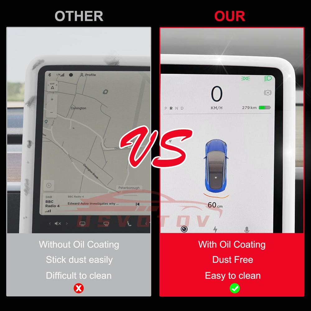 For Tesla Screen Protector Silicone Frame Display Edge Body Cover Central Control Accessories For Tesla Model 3 Y 2024 2025 2022