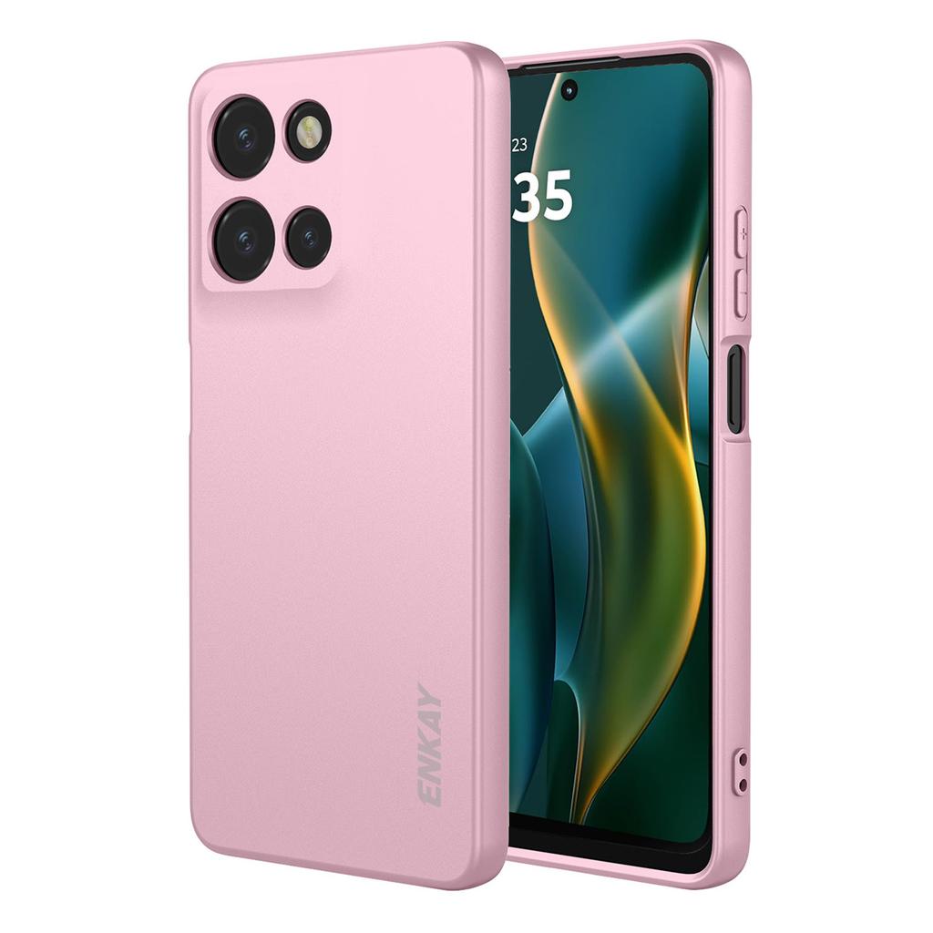 For Motorola Moto G 5G (2025)/Motorola Moto G Play (2025) 5G Silicone Case ENKAY HAT PRINCE Straight Edge Cell Phone Back Cover