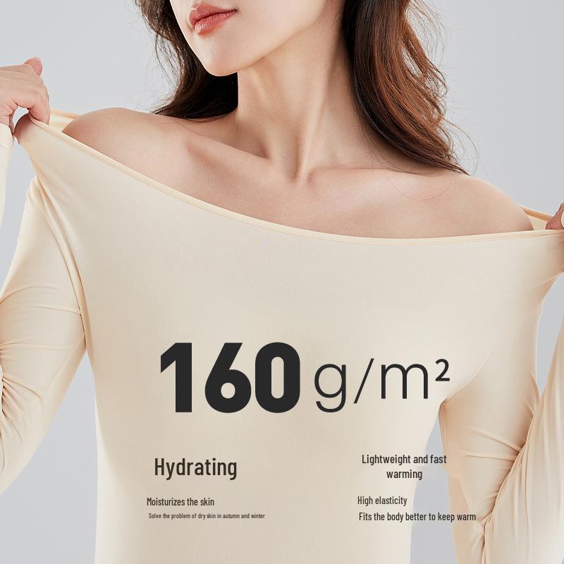 Комплект термобелья телесного цвета с индивидуальной посадкой – Легкий и высокоэластичный базовый слой для женщин