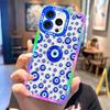 Забавный Синий Счастливый Сглаз Прозрачный Чехол Для Телефона Для VIVO Y400 Y100 Y75 Y51 Y50 Y36 Y35 Y28 Y22S Y21 Y20 Y19S Y17S Y16 Y15S Y04 Чехол