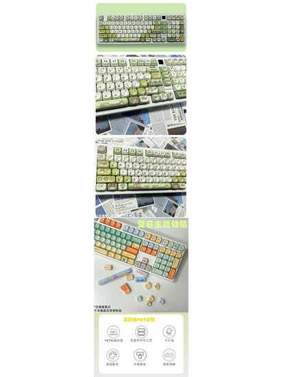 Милые PBT кейкапы на тему «Счастливый Кот» для 68/104/108 клавиш – Персонализированные и Креативные