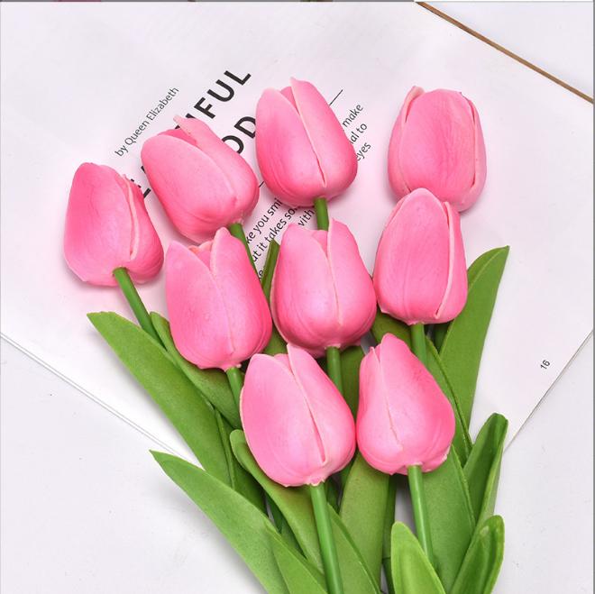 10 шт., украшение для дома, искусственный тюльпан, материал PU, украшение для интерьера гостиной, имитация цветка