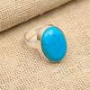 Tibetan Turquoise Gemstone Handmade 925 Sterling Silver Ring Jewelry For Thanksgiving