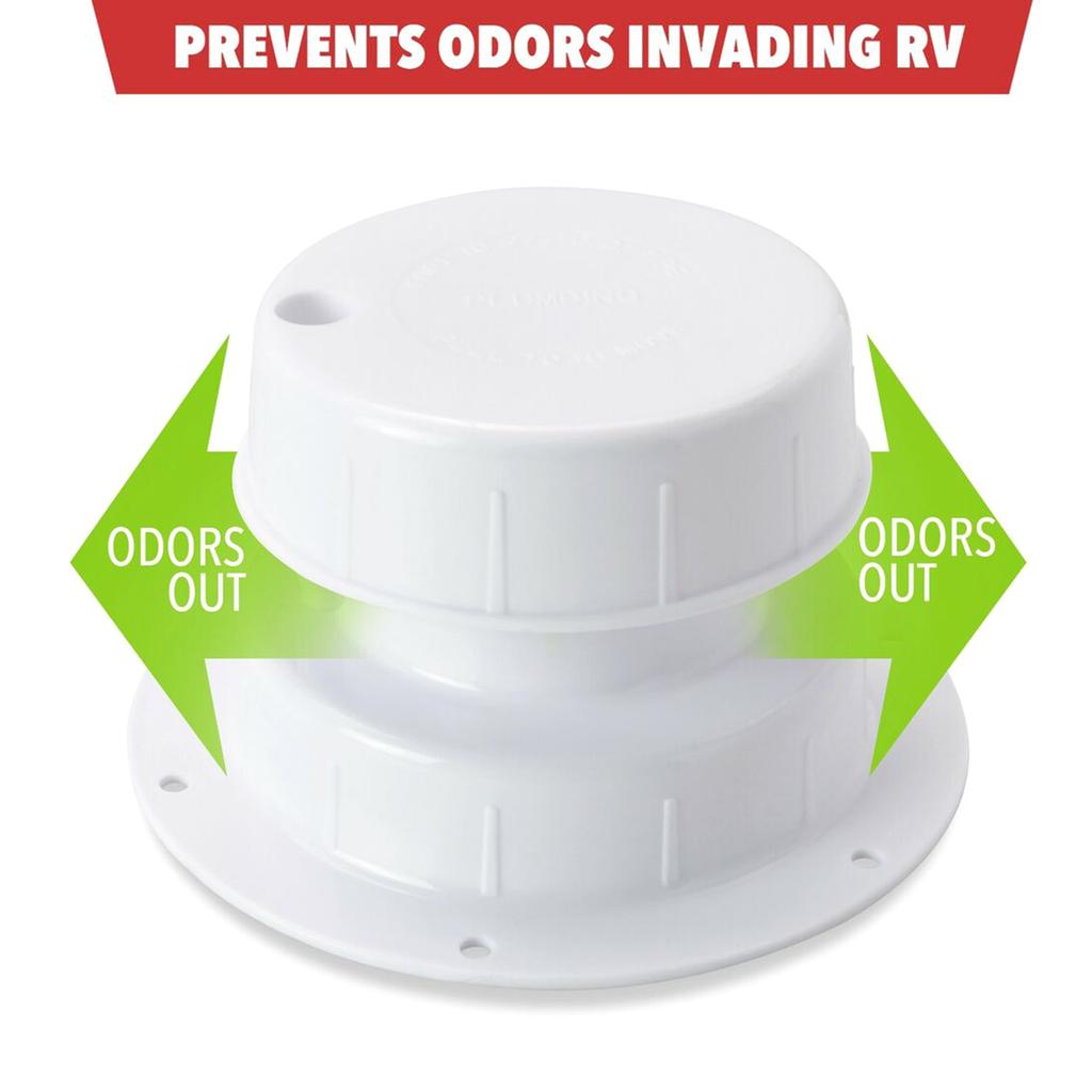 RV Plumbing Vent Cap Roof Cover for Trailer Camper Motorhome 1 To 2 3/8'' Roof Sewer Vent Cover Replacement RV Accessory
