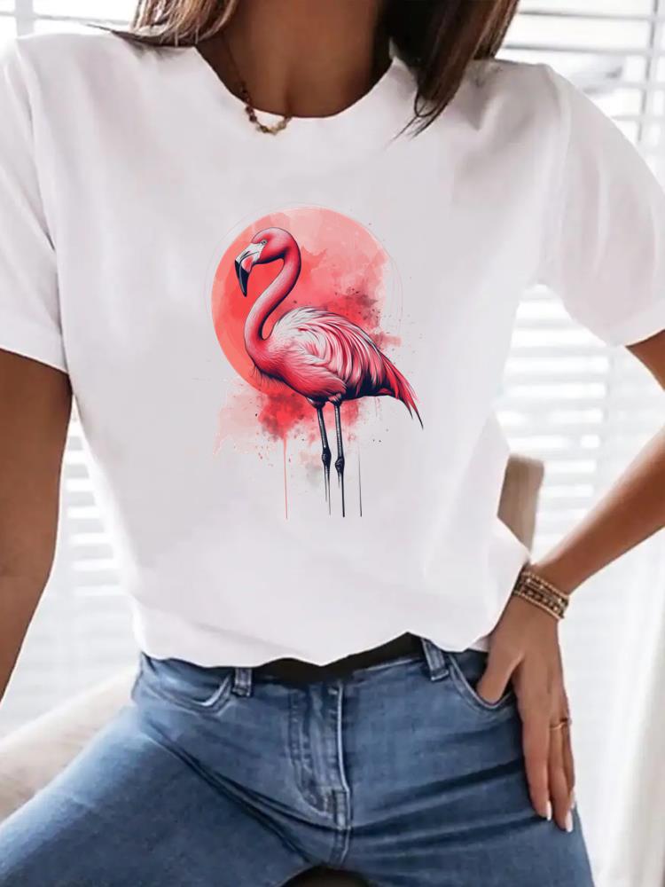 (Азиатский размер) прекрасный праздничный тренд Женский топ Мода Женская одежда Футболка с коротким рукавом Женские графические футболки Принт Футболка