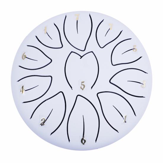 Стальной язычковый барабан 6 дюймов 11 тонов Эфирный дождевой барабанный инструмент для медитации йоги исцеления звуком хэндпан сталь с молоточками для начинающих перкуссионная рука