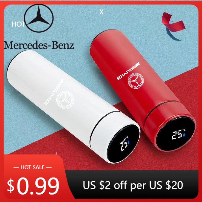 Car Sticker Car 500ml Intelligent Temperature Display Insulating Cup for Mercedes Benz AMG W205 W211 W212 W213 W201 W210 W124 Ac