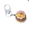 Cute Car Keyring Cartoon Party Gift Jewelry Simple Cake Pendant Keychain  Boudoir