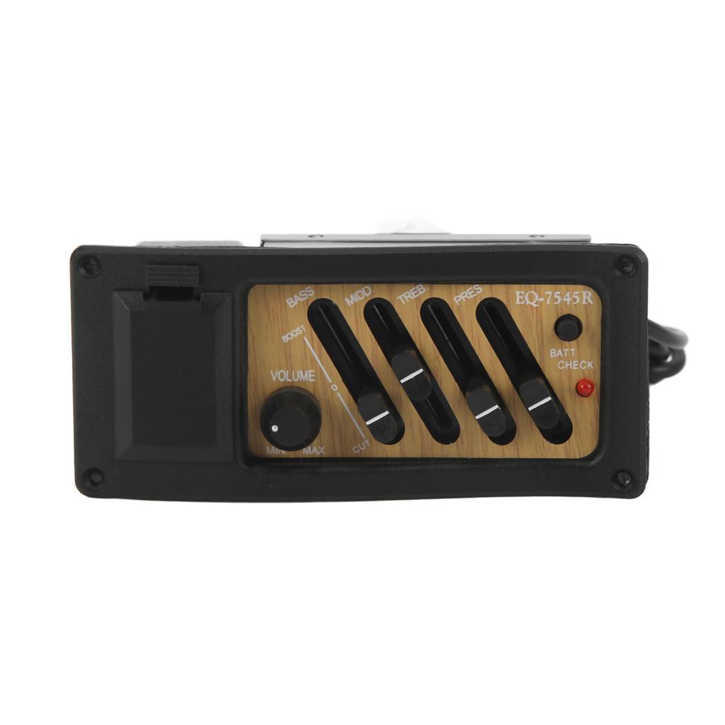 Звукосниматель для акустической гитары, предусилитель, пьезо-4-полосный эквалайзер, система эквалайзера, цвет древесины, 7545R