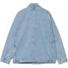 Carhartt WIP Джинсовая куртка с логотипом, однобортная, с длинным рукавом, мужская, светло-синяя I0348660112