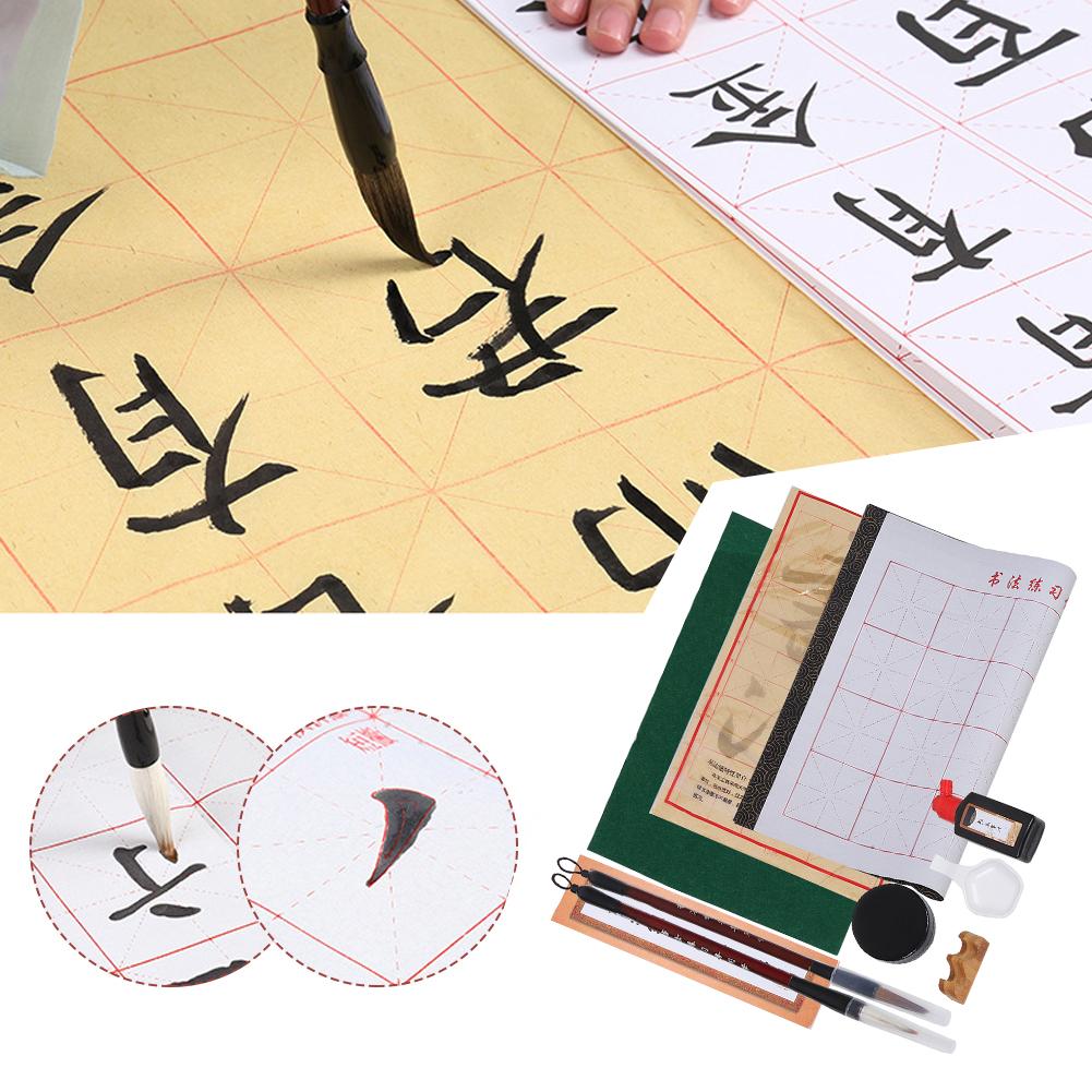 Набор кистей для каллиграфии, кисти с волками, многократное использование, студенческая практика, ткань для письма на воде