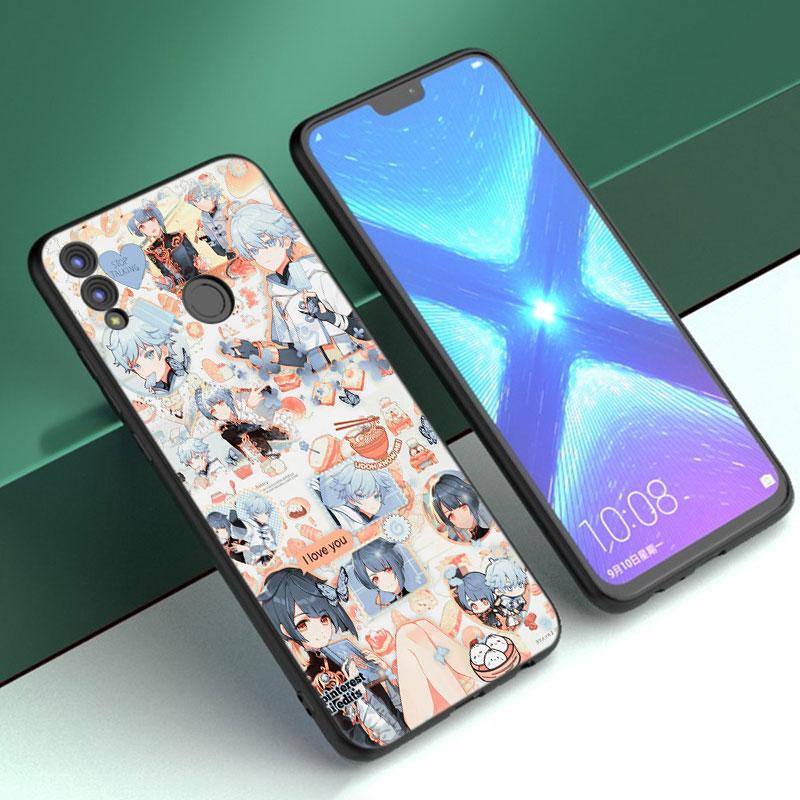 Чехол Genshin Impact с аниме для Huawei Honor 10X Lite 7A 7S 8A 8S 8C 8X 9A 9C 10i 20i 30i 20S 20E 9X Pro 10 8 Lite, черный чехол