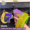 Space Concentrator Ring Handheld Cool Light Large Capacity Electric Water Gun Toy Children Beach Outdoor Shooting Toys For Kids
