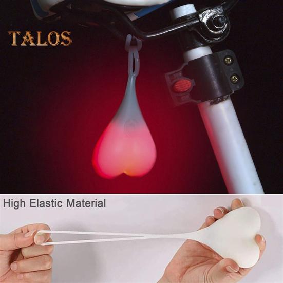 Задний фонарь для велосипеда, водонепроницаемый силиконовый, в форме сердца, предупреждающий фонарь для ночной езды на горном велосипеде, шоссейный задний фонарь для горного велосипеда, аксессуары для велосипеда