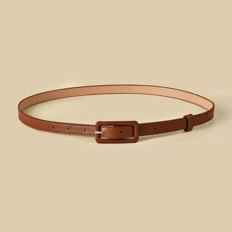 Elastic Women Belts Strap Thin Skinny Ladies Dress Waist Belt Leather Buckle Female Red Belts Thin Ladies Designer Waistband