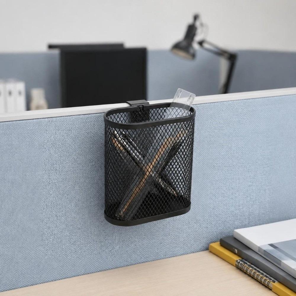 Hook On Style Wall Mount Pen Holder Metal Desk Side Pen Organizer Refrigerator Side Holding