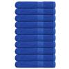 VidaXL Towels 10 Pcs Blue 100x200 Cm 360 G/m² 100% Cotton, Beach Towel, Guest Towel, Large Towel of 136724