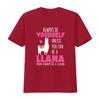 Cute Funny Llama T Shirt Llamas Lover s Girls Women  vintage Washed Stretched Casual Top For Everyday Wear Slightly Soft Unisex